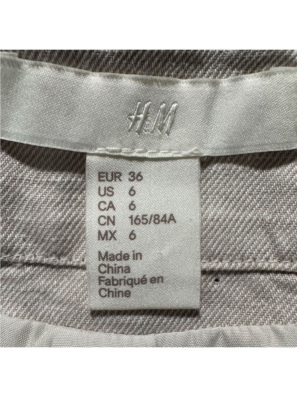 H&M Women's Beige Zip Up Jacket Size 6 - Picture 7 of 7